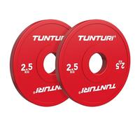 Tunturi Platinum Fractional Dischi Pesi - Bumper Plates - Rosso - 2,5 kg - Set