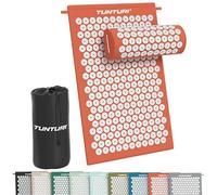 Tunturi Tappetino per agopressione con cuscino, tappetino per agopuntura, per schiena, collo, piedi, tutto il corpo, 2 in 1, tappetino per agopressione, anti-stress, 68 x 42 x 2 cm, oro rosa