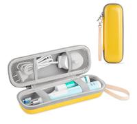 TUNYINSH Spazzolino da denti elettrico Custodia da viaggio per Oral B/Oral-B Pro/Philips Sonicare Electric Toothbrush, Guscio rigido portatile per spazzolini orali B e accessori, giallo, custodia