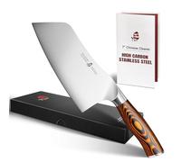 TUO Coltello da Cuoco Cinese 18cm Mannaia da Cucina Professionale Coltello da Cucina Acciaio Inossidabile Tedesco con Impugnatura Ergonomica-Fiery Phoenix Series