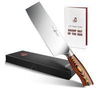 TUO Coltello Nakiri Mannaia da Verdure 16.5cm Coltello da Chef Giapponese Coltello Usuba Coltello da Cucina Acciaio Inossidabile Tedesco-Fiery Phoenix Series