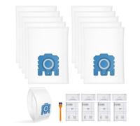 Tuocal 10 sacchetti per aspirapolvere compatibili con Miele Hyclean 3D GN Aspirapolvere Classic C1 Complete C2 Complete C3 S2 S5 S8 con 4 motori e 4 filtri dell'aria di scarico, sostituisce 9917730