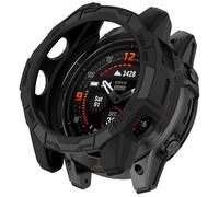 Tuocal 2 custodie compatibili con Garmin Epix Pro Gen 2 51 mm/Fenix 7X Pro Custodia protettiva flessibile in TPU a 360° rotonda antigraffio, copertura ultra sottile, colore nero