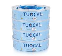 Tuocal 4 pezzi sacchetti di ricarica compatibili con la pattumiera per pannolini Angelcare & Litter Locker II, sacchetti a 7 strati, antiodore ed ecologico