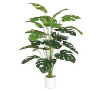 Tuocal 71 cm, pianta artificiale come reale, 24 foglie, palma tropicale, albero di Monstera falso in vaso, piante artificiali, grandi piante finte per esterni, interni, soggiorno, balcone, camera da