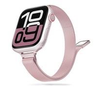 Tuocal Cinturino in metallo milanese per Apple Watch, 38 mm, 40 mm, 41 mm | Braccialetto sottile sottile ed elegante con magnete in metallo per iWatch serie 11 10 9 8 7 6 5 4 3 2 1 donne uomini