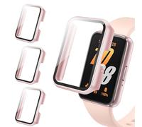 Tuocal Confezione da 3 custodie per PC compatibili con Samsung Galaxy Fit 3, pellicola protettiva in vetro temperato sottile HD, copertura completa, custodia rigida in policarbonato resistente ai