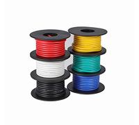 TUOFENG 14awg filo flessibile in silicone, 14 Gauge fili di rame stagnati in gomma siliconica isolati (6 diversi colori 4m ciascuno) 600V filo incagliato cablaggio automobilistico