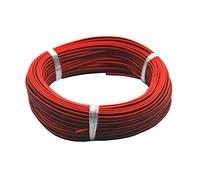 TUOFENG Cavo elettrico 18awg, cavo silicone 18 gauge 60 metri [Nero 30 m Rosso 30 m] Cavo prolunga Cavo 2 Conduttore Linea parallela Cavo flessibile Fili senza ossigeno Fili in rame stagnato