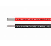 TUOFENG Cavo Elettrico Calibro 12 3 Metro [1,5 m Nero e 1,5 m Rosso] Filo di rame stagnato Filo intrecciato - Cavo in silicone 12 AWG - Cavo in silicone flessibile Funziona bene per auto RC, Drone