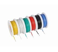 TUOFENG - Filo di collegamento fisso a nucleo da 30 AWG, in 6 colori diversi, filo Jumper Wire, bobina da 30 metri, 0,05 mm², filo di rame stagnato in PVC (OD: 0,60 mm), set di fili