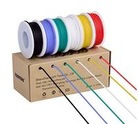 Tuofeng - Filo flessibile in silicone da 18 AWG, filo di collegamento, 6 bobine di diversi colori e filo da 4 metri, 600 V, filo a trefoli, resistenza alle alte temperature