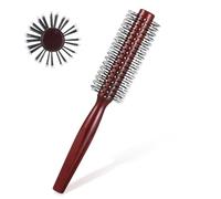 Tuojiezhe Mini pettine rotondo adatto per capelli corti, può essere utilizzato per acconciature, capelli ricci, materiale in nylon resistente al calore, formato da viaggio portatile, unisex