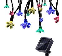 Tuokay 7M 50 LED Luci da Esterno Formato di Fiore Luci Decorazioni Catene Luminose Solare per Giardino Patio Albero(Colorare)