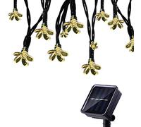 Tuokay 7M 50 LED Luci da Esterno Formato di Fiore Luci Decorazioni Catene Luminose Solare per Giardino Patio Albero (Bianco Caldo)