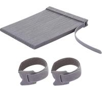 Tuokay Fascette per Cavi Riutilizzabili, 100 Cinghie con Gancio e Anello, Set di Cinghie per Cavi, Fascette per Cavi Regolabili, Cinghie con Gancio, Organizer per Cavi (150 * 12 mm, Grigio)