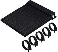 Tuokay Fascette per Cavi Riutilizzabili, 100 Cinghie con Gancio e Anello, Set di Cinghie per Cavi, Fascette per Cavi Regolabili, Cinghie con Gancio, Organizer per Cavi (150 * 12 mm, Nero)