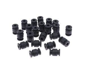TUOKLNC 20 sfere antivibrazioni in silicone per drone FPV, supporto ammortizzatore per controller di volo cardanico, stabilizzatore per fotocamera, prestazioni di volo migliorate (nero)