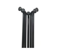 TUOKLNC Kit di 16 raggi per ruote di bici elettriche da 2,6 mm, 12 G, colore nero, kit di raggi a J curvi, per BLDC ad alta velocità e motoriduttore, raggi rotondi in acciaio resistenti (184 mm)