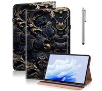 TUOLISG Custodia per Lenovo Tab M11 con portapenne e penna, ultra sottile, in pelle PU, con supporto per Lenovo Tab M11 TB330FU 2024, con visualizzazione multi-angolo, fiore blu