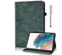 TUOLISG Custodia per Samsung Galaxy Tab S2 da 9,7 pollici T810N / T815N / T813N / T819N PU con pennino capacitivo e scomparto per carte di credito, colore: verde