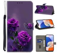 TUOLISG Custodia per Xiaomi Redmi Note 9 Pro/Redmi Note 9S, in pelle magnetica, con supporto, scomparti per carte di credito e portafoglio, compatibile con Redmi Note 9 Pro/Redmi Note 9S-Lila Rose