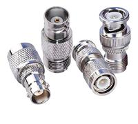 TUOLNK 4 Type Set TNC to BNC Jack Adattatore coassiale RF TNC femmina a BNC maschio Adattatori coassiali coassiali per radio Wi-Fi Antenna esterna Kit connettori