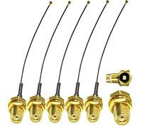 TUOLNK 5 pz 6 pollici SMA Femmina a U.fl/IPX Cavo di prolunga SMA Femmina Jack Bulkhead a IPX MHF4 Cavo di prolunga antenna WiFi Pigtail RF 0.81mm Cavo coassiale Pigtail IPX