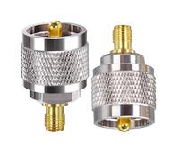 TUOLNK Adattatore da SMA a PL259 Connettore coassiale da SMA femmina a UHF PL-259 maschio per antenna radio CB SO239 Spina maschio a adattatore coassiale jack femmina SMA 2 pezzi
