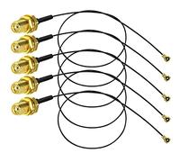 TUOLNK Cavo Coassiale SMA Femmina a U.fl IPX - Jack da Paratia Femmina a IPX UFL MHF4 - Prolunga per Antenna WiFi Pigtail RF 0,81 mm 30 cm - Confezione da 5