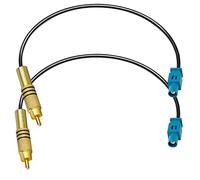 TUOLNK Cavo da Fakra a RCA Cavo da Fakra Z maschio a RCA maschio Pigtail RG174 Cavo di prolunga per auto telematica Navigazione GPS Cavo coassiale da 12 pollici (30 cm) Confezione da 2