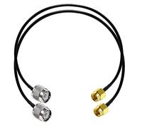 TUOLNK Cavo da SMA a TNC RG58 Spina maschio da SMA a TNC Cavo di prolunga a bassa perdita da 20 pollici (50 cm) Cavo adattatore coassiale da TNC a SMA RF per dispositivi LAN wireless Confezione da 2