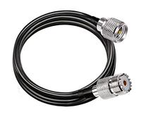 TUOLNK Cavo di prolunga da mini UHF maschio a UHF femmina Cavo da mini UHF maschio a SO239 PL259 Cavo ponticello coassiale jack femmina RG58 per antenne radio CB 6,6 piedi (2 m)