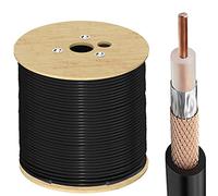 TUOLNK Cavo di Prolunga RG58 49.2ft (15M) Coassiale Flessibile a Bassa Perdita per Router di Rete Cablato e Wireless, Antenna 4G, Impedenza 50 Ohm, RF RG58 Nero