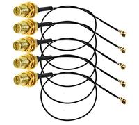 TUOLNK Cavo di prolunga SMA IPX a RP U.FL a inversione di polarità Cavo antenna WiFi femmina SMA Pigtail Cavo di prolunga da 1,13 mm per scheda di rete router WiFi 12 pollici (30 cm) Confezione da 5