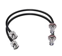 TUOLNK Cavo jumper BNC RG58 BNC maschio a BNC femmina da paratia a bassa perdita 50 ohm Cavo coassiale radio CB 12 pollici (30 cm) Cavo di prolunga per antenna Wi-Fi per radio HAM Confezione da 2