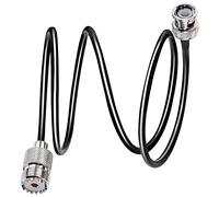 TUOLNK Cavo jumper da BNC a UHF RG58 Spina maschio BNC a PL259 Cavo di prolunga jack femmina SO239 3,3 piedi (1 m) per radio CB Cavo coassiale a spirale da PL 259 a BNC