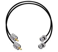 TUOLNK Cavo jumper da BNC a UHF RG58 Spina maschio BNC a PL259 SO239 Cavo di prolunga maschio da 20 pollici (50 cm) per radio CB Cavo coassiale a spirale da PL 259 a BNC confezione da 2