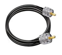 TUOLNK Cavo PL259 Cavo radio CB RG58 PL259 Jumper 6.6ft (2M) SO239 Cavo di prolunga UHF maschio-maschio Cavo coassiale nero RF a bassa perdita PL-259 Cavo coassiale per dispositivi