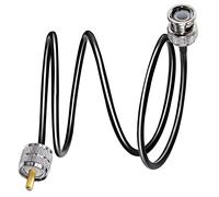 TUOLNK Cavo ponticello da BNC a UHF RG58 Spina maschio BNC a PL259 Cavo di prolunga maschio SO239 3,3 piedi (1 m) a bassa perdita per radio CB Cavo coassiale a spirale da PL 259 a BNC