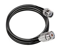 TUOLNK Cavo ponticello da BNC a UHF RG58 Spina maschio BNC a PL259 SO239 Cavo di prolunga jack femmina 2 m per radio CB Cavo coassiale a spirale da PL 259 a BNC