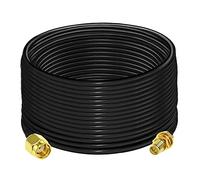 TUOLNK Cavo RP SMA RG58 49.2Ft (15M) RP SMA Cavo di prolunga da femmina a maschio 50ohm per radio RF Antenna WiFi Cavo coassiale antenna GPS a bassa perdita