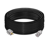 TUOLNK Cavo UHF PL259 RG58 32,8 piedi (10 m) PL259 SO239 Cavo di prolunga da maschio a femmina Cavo coassiale CB a bassa perdita Nero per dispositivi wireless LAN radio CB radio bidirezionale