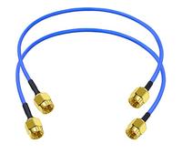 TUOLNK Confezione da 2 cavi SMA maschio a SMA maschio Cavo coassiale RG402 Cavo di prolunga SMA a bassa perdita Cavo SMA RF coassiale a spirale 1,64 piedi (50 cm)