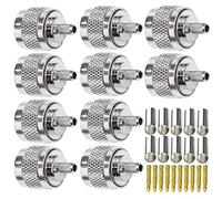 TUOLNK Connettore a crimpare tipo N Adattatore per spina maschio N per RG58 RG142 Connettore coassiale RF ad alta frequenza 50 Ohm a bassa perdita Confezione da 10