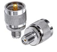 TUOLNK Connettore coassiale da mini UHF femmina a maschio UHF PL259 Spina maschio UHF a mini jack femmina UHF Adattatore coassiale RF per cavo coassiale 2 pezzi