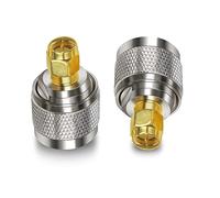 TUOLNK Connettore coassiale da SMA a N Adattatore coassiale da SMA maschio a N maschio per cavo di prolunga antenna Wi-Fi 2 pezzi