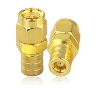 TUOLNK Connettore da SMA a SMB Adattatore coassiale da femmina a SMA maschio per cavo di prolunga Antenna radio 2 pezzi