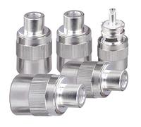 TUOLNK Convertitore coassiale a saldare a spina maschio UHF PL259 argento per cavo coassiale RG58 RG142 SO239 Connettore adattatore coassiale maschio PL259 compatibile con radio CB Ham 5Pack