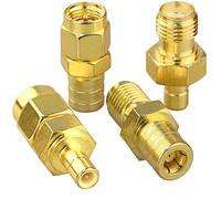 TUOLNK Kit adattatore connettore da SMA a SMB Kit da 4 connettori da SMA a SMB per drone FPV/cavo di prolunga Adattatore antenna DAB Adattatore SMA a connettore SMB